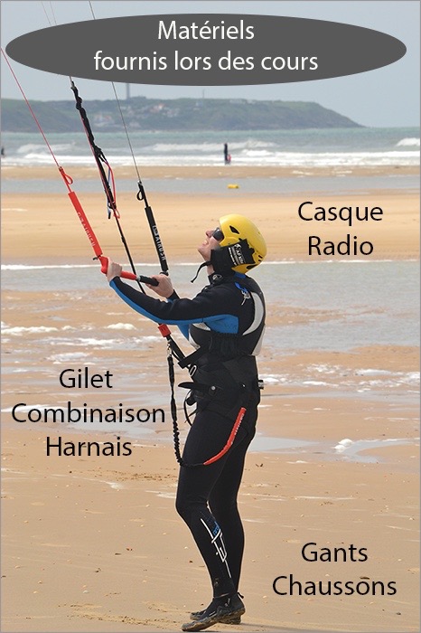 Equipement stagiaire kitesurf